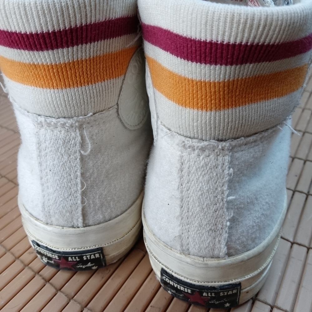 Rare Converse All Star Chuck Taylor White Wool High Top Sneakers Men's S… - Picture 6 of 10